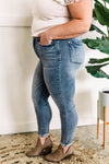 11.29 Tummy Control Skinny Fit Judy Blue Jeans In Vintage Wash
