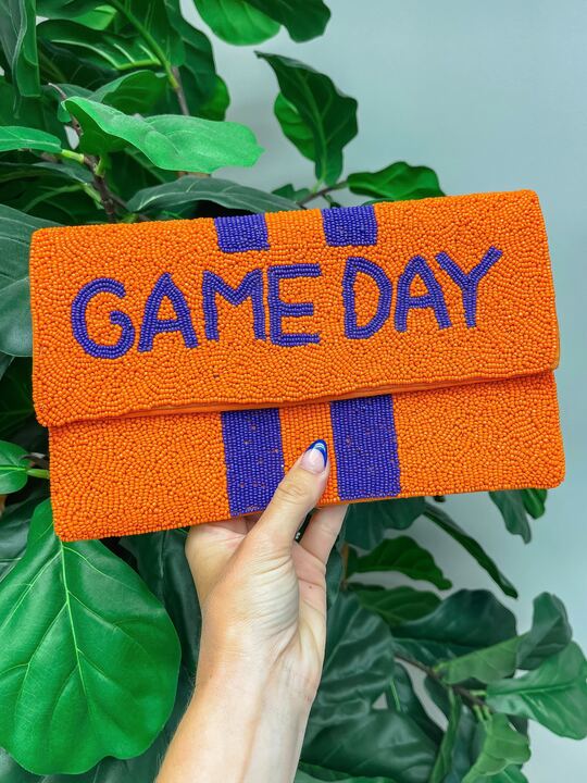 PREORDER: Game Day Beaded Clutch & Convertible Crossbody in Assorted Colors