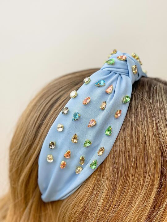 PREORDER: Top Knot Multi Crystal Headband
