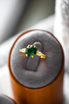 Mia Emerald Hexagon Cut Gold Ring