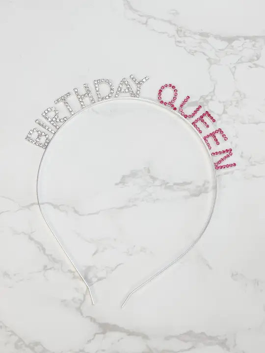 PREORDER: Birthday Queen Rhinestone Headband