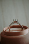 Raine Princess Cut Sterling Silver Ring Rhodium Plating