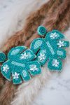 Gianna Seed Beaded Earring in Turquoise