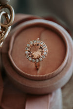 Rosalind Round Champagne Stone Rose Gold Ring
