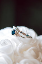 Stacy Sapphire Paired Silver Ring