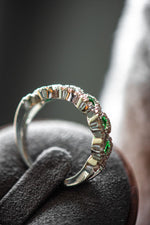 Lucy Infinity Sterling Silver Ring in Emerald
