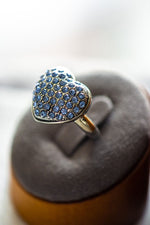 Anna Sapphire Heart Sterling Silver Ring